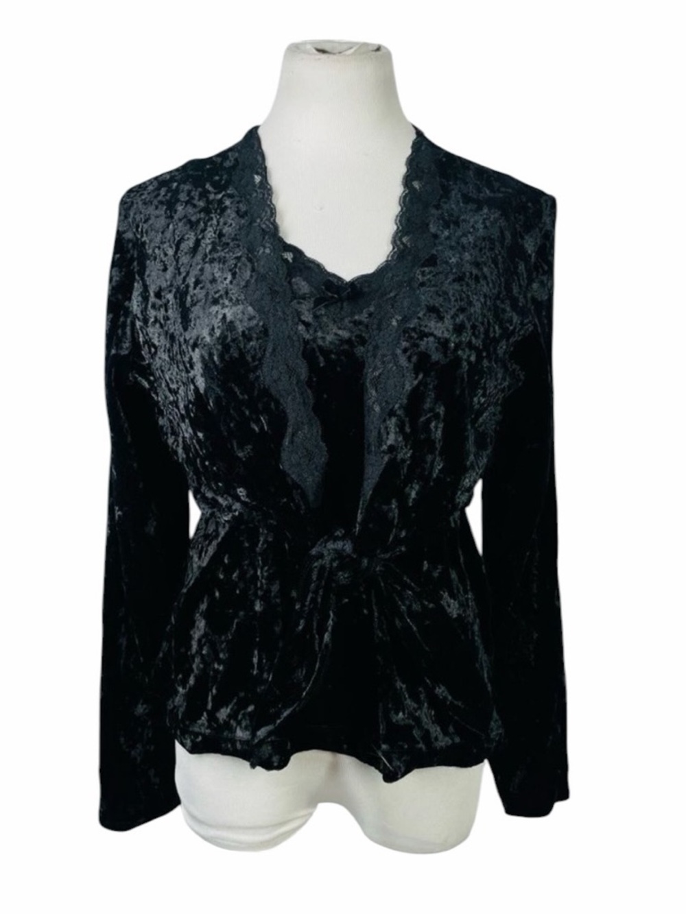 George Sleepwear Black Velvet Pajamas - Size XL